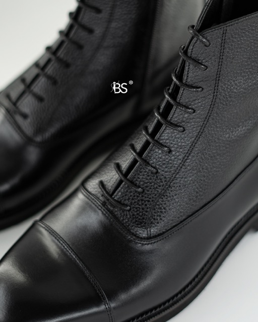 Men's Boots, Model B200, Genuine suede and Flutter Leather, EPR Sole, Button Closure