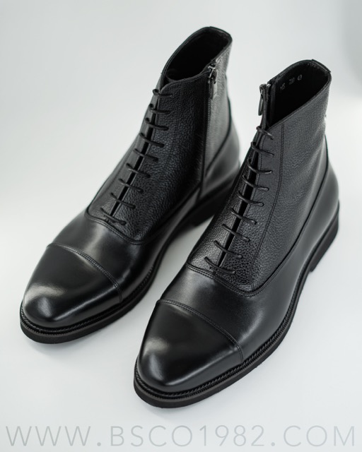 Men's Boots, Model B200, Genuine suede and Flutter Leather, EPR Sole, Button Closure