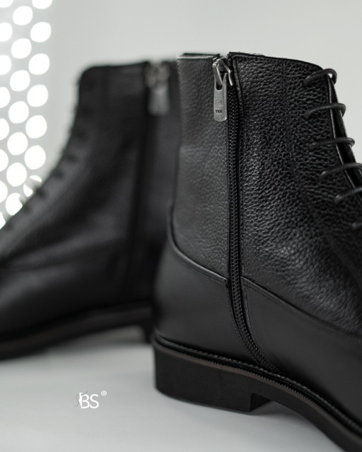 Men's Boots, Model B200, Genuine suede and Flutter Leather, EPR Sole, Button Closure